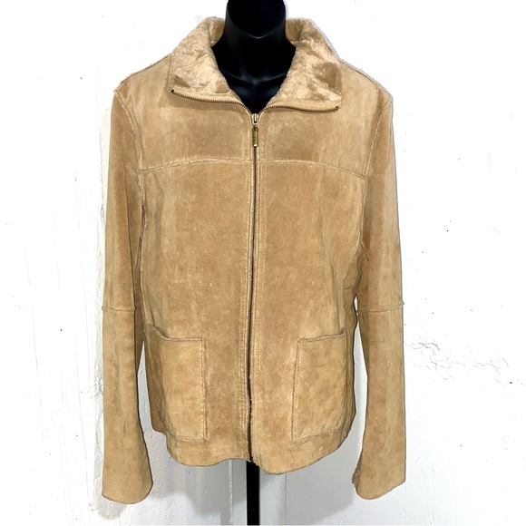 Vintage Winlit Genuine Leather Suede Jacket Women's Large - Picture 1 of 10
